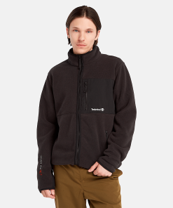 Timberland Men Clothing-Mens Outdoor Archive Re-Issue Fleece Jacket- TB0A6NH1001-black timberland boots