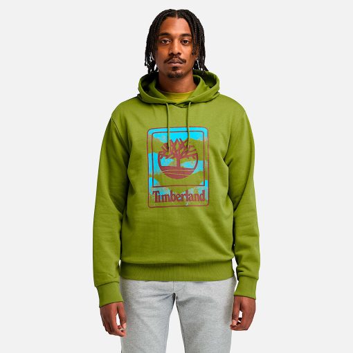 Timberland Gift Guide Holiday Exclusives-Mens Outdoor Graphic Brushback Hoodie- TB0A6W9TEFO-black timberland boots