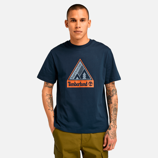 Timberland Men Clothing-Mens Outdoor Inspired Front Graphic T-Shirt- TB0A62QQ433-timberland field boots