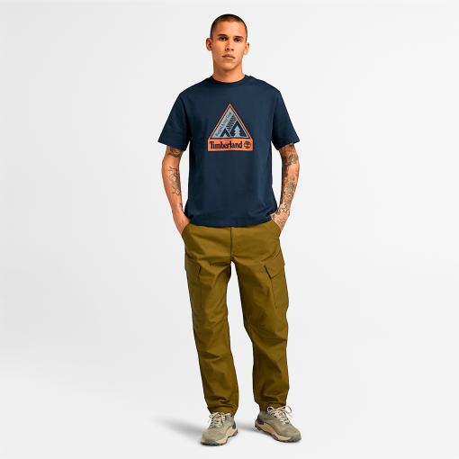 Timberland Men Clothing-Mens Outdoor Inspired Front Graphic T-Shirt- TB0A62QQ433-timberland field boots - Image 2