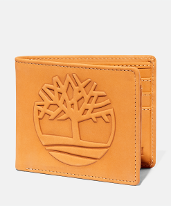 Timberland Men Accessories-Mens Red Bank Oversized Tree-Logo Passcase Wallet- TB0A1DWJ231-timberland field boots