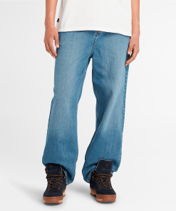 Timberland Men Clothing-Mens Relaxed Denim Pant with REFIBRA™ Technology- TB0A5TNFA11-timberland boots