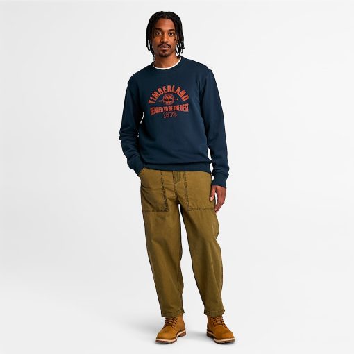 Timberland Men Clothing-Mens Seasonal Logo Graphic Crew Neck Shirt- TB0A6VHE433-timbs boots - Image 2