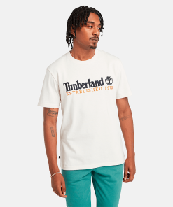 Timberland Men Clothing-Mens Short Sleeve Embroidery Logo T-Shirt- TB0A6SE1DB7-timberland work boots for men