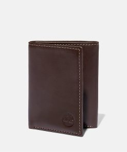 Timberland Men Accessories-Mens Smooth Leather Trifold Wallet- TB0A1CO8214-timberland boots for females