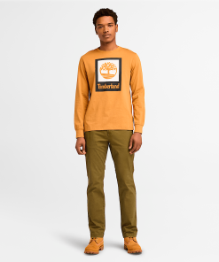 Timberland Men Clothing-Mens Stack Logo Colored Long Sleeve Tee- TB0A5VBBP47-timberland boots guys 2