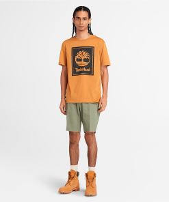 Timberland Men Clothing-Mens Stack Logo Short Sleeve T-Shirt- TB0A5WQQP57-timberland boots guys 2