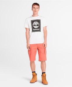 Timberland Men Clothing-Mens Stack Logo Short Sleeve T-Shirt- TB0A5WQQP54-timberland boots guys 2