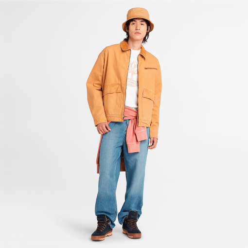 Timberland Men Clothing-Mens Strafford Washed Canvas Jacket- TB0A5TGFP47-timberland sandals - Image 2