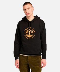 Timberland Men Clothing-Mens Timberland® Heritage Plaid Logo Hoodie- TB0A6VGT001-timberland work boots for men