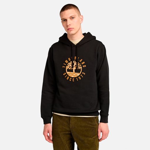 Timberland Men Clothing-Mens Timberland® Heritage Plaid Logo Hoodie- TB0A6VGT001-timberland work boots for men