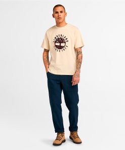 Timberland Men Clothing-Mens Timberland® Heritage Plaid Logo T-Shirt- TB0A6VNTEFL-men timberland boots 2