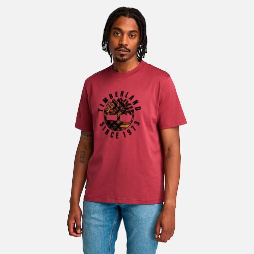 Timberland Men Clothing-Mens Timberland® Heritage Plaid Logo T-Shirt- TB0A6VNT600-timberland loafers