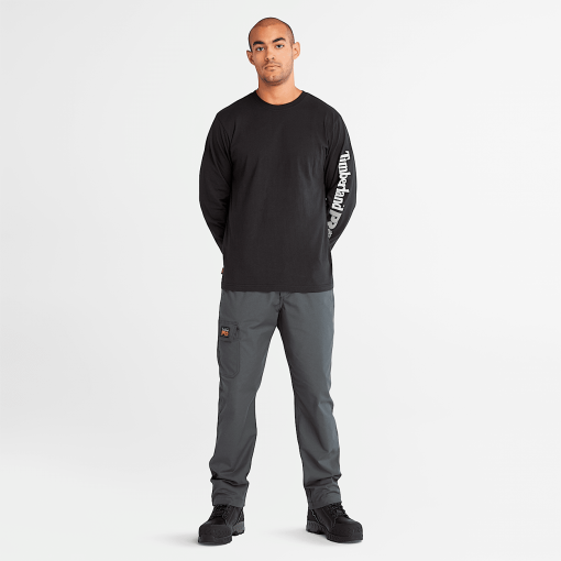 Timberland Timberland PRO® Clothing-Mens Timberland PRO® Core Logo Long-Sleeve T-Shirt- TB0A6ESB001-timberland boot - Image 2