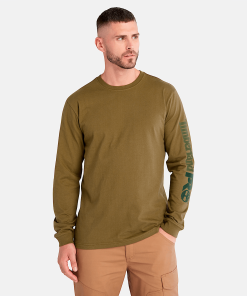 Timberland Timberland PRO® Clothing-Mens Timberland PRO® Core Logo Long-Sleeve T-Shirt- TB0A6ESB360-timberland pro boots