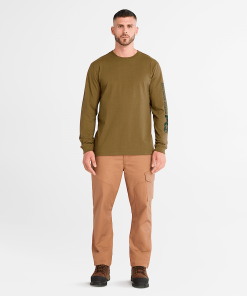 Timberland Timberland PRO® Clothing-Mens Timberland PRO® Core Logo Long-Sleeve T-Shirt- TB0A6ESB360-timberland pro boots 2