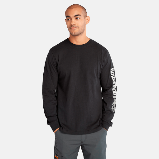 Timberland Timberland PRO® Clothing-Mens Timberland PRO® Core Logo Long-Sleeve T-Shirt- TB0A6ESB001-timberland boot