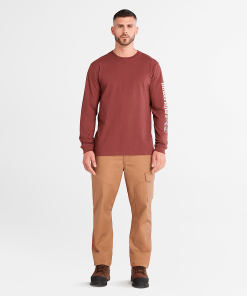 Timberland Timberland PRO® Clothing-Mens Timberland PRO® Core Logo Long-Sleeve T-Shirt- TB0A6ESB644-timberlands boots 2