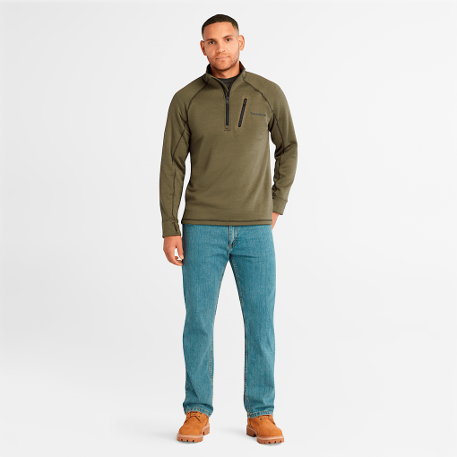 Timberland Timberland PRO® Clothing-Mens Timberland PRO® Reaxion Quarter-Zip Athletic-Fit Fleece Jacket- TB0A55RV369-timberland work boots - Image 2