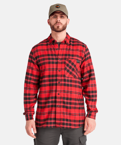 Timberland Timberland PRO® Clothing-Mens Timberland PRO® Woodfort Midweight Flannel Shirt- TB0A6D4TI33-timberland urban hiking shoes