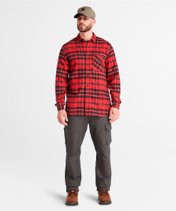 Timberland Timberland PRO® Clothing-Mens Timberland PRO® Woodfort Midweight Flannel Shirt- TB0A6D4TI33-timberland urban hiking shoes 2