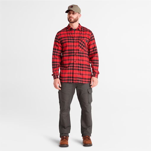 Timberland Timberland PRO® Clothing-Mens Timberland PRO® Woodfort Midweight Flannel Shirt- TB0A6D4TI33-timberland urban hiking shoes - Image 2