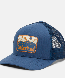 Timberland Men Accessories-Mountain Line Patch Trucker Hat- TB0A2Q52288-timberland shoes for men