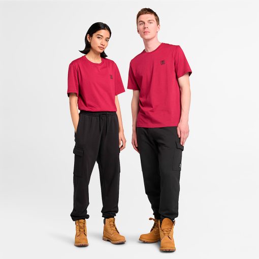 Timberland Featured Collections All Gender Collection-Short Sleeve Woven Badge T-Shirt- TB0A5RCE637-timberland earthkeepers