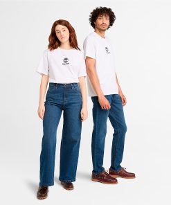 Timberland Featured Collections All Gender Collection-Small Logo Print Short Sleeve T-Shirt- TB0A6WWT100-timberland boots