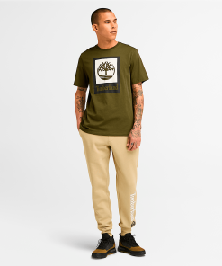 Timberland Featured Collections All Gender Collection-Square Stack Logo Short-Sleeve T-Shirt- TB0A5QS2302-grey timberland boots 2