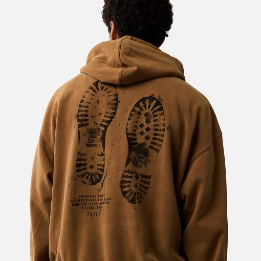 Timberland Featured Collections Timberland X American Eagle-Timberland x AE Back Footstep Graphic Hoodie- TB0A411CEH2-timberland boots for men - Image 2