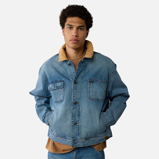 Timberland Featured Collections Timberland X American Eagle-Timberland x AE Denim Jacket- TB0A292GB01-timberland boots