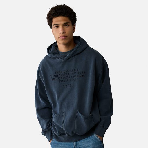 Timberland Featured Collections Timberland X American Eagle-Timberland x AE Graphic Hoodie- TB0A29G8433-black timberland boots