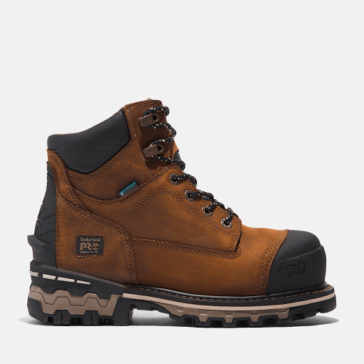 Timberland Timberland PRO® Women's Workwear-Womens Boondock 6" Composite Toe Waterproof Work Boot- TB0A5R9T214-timberland chukka boots