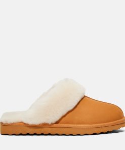 Timberland Women Footwear-Womens Culver Ridge Shearling Scuff Slipper- TB0A2Q7K754-timberland pro timberland