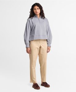 Timberland Women Clothing-Womens Lush Quarter-Zip Sweatshirt- TB0A6GA7EOM-timberland work boots for men 2