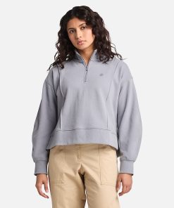 Timberland Women Clothing-Womens Lush Quarter-Zip Sweatshirt- TB0A6GA7EOM-mens timberland boots