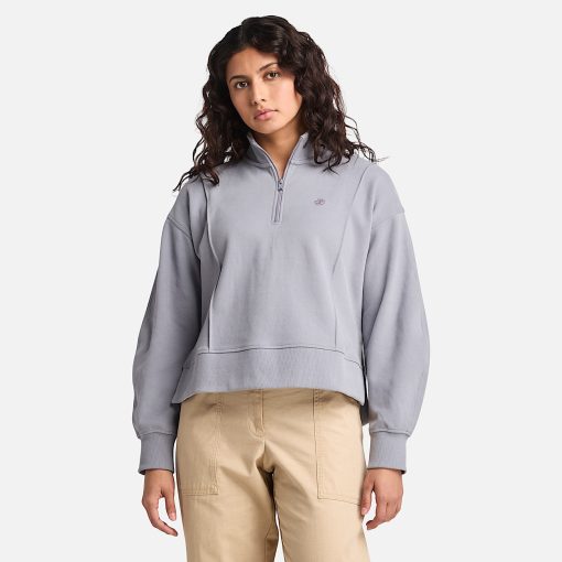 Timberland Women Clothing-Womens Lush Quarter-Zip Sweatshirt- TB0A6GA7EOM-mens timberland boots