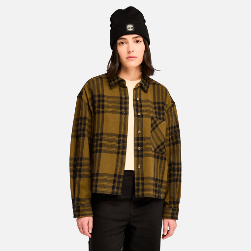 Timberland Women Clothing-Womens Midweight Flannel Pocket Shirt- TB0A5Z73C68-timberland boots for men