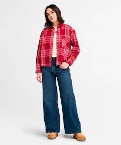 Timberland Women Clothing-Womens Midweight Flannel Pocket Shirt- TB0A5Z73I67-women timberland boots 2