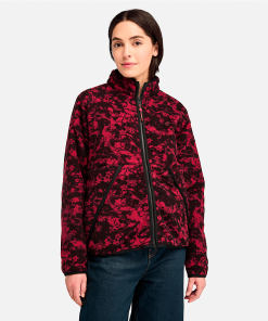 Timberland Women Clothing-Womens Printed Full-Zip High Pile Fleece Jacket- TB0A5ZUQEFY-timberlands boots