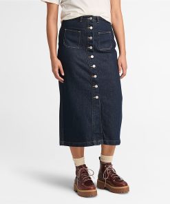 Timberland Women Clothing-Womens REFIBRA™ Denim Long Skirt- TB0A6XXAB71-timberlands boots