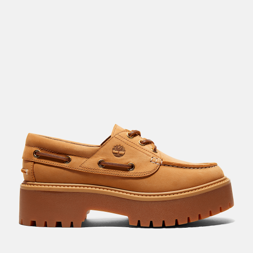 Timberland Women Footwear-Women’s Stone Street Platform Boat Shoe- TB0A6AUS231-ladies timberland boots