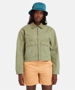 Timberland Women Clothing-Womens Strafford Washed Canvas Jacket- TB0A5VJ7590-timberland boots for females