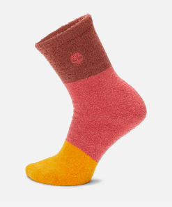 Timberland Women Accessories-Womens Timberland® Color Block Fuzzy Shortie Crew Sock- TB0A61D6EFU-timberland boots guys