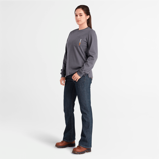 Timberland Timberland PRO® Women's Workwear-Womens Timberland PRO® Cotton Core Flame-Resistant Long-Sleeve T-Shirt- TB0A6DFF003-timberland mens boots - Image 2