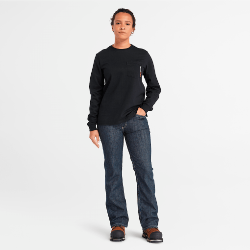 Timberland Timberland PRO® Women's Workwear-Womens Timberland PRO® Cotton Core Flame-Resistant Long-Sleeve T-Shirt- TB0A6DFF001-which rapper made timbaland boots popular - Image 2